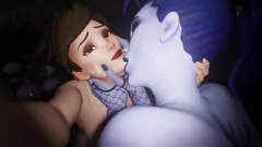 play Widowmaker ve Tracer Hentai SFM Orgy: Creampie Fantasy